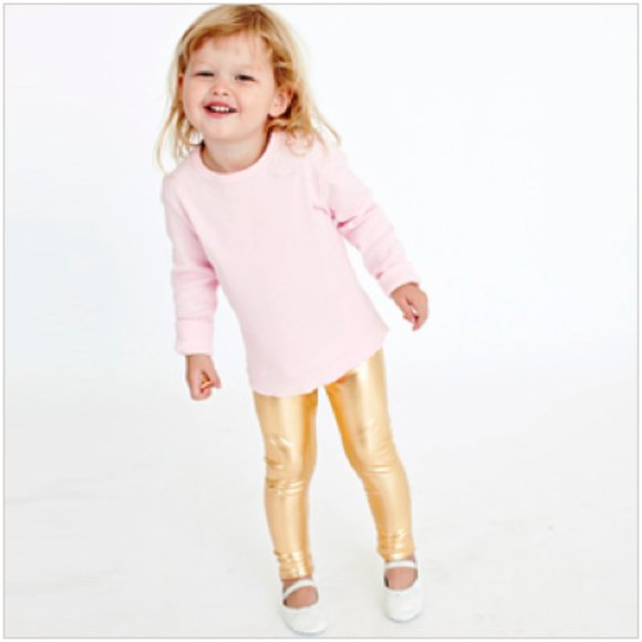 NEW! American Apparel 'Gold Lame' Leggings in GOLD (4) - Picture 1 of 2